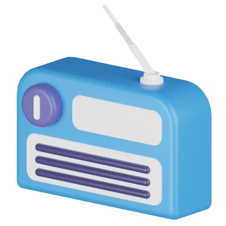 Retro Radio  3D Icon