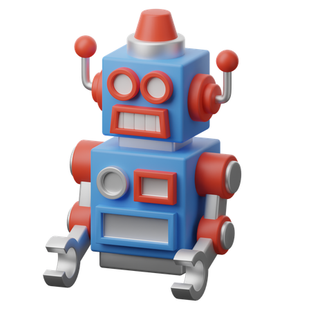 Retro Robot  3D Icon