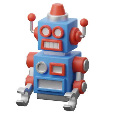 Retro Robot  3D Icon