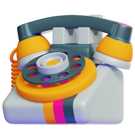 RETRO ROTARY PHONE  3D Icon