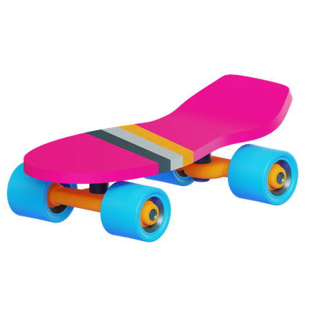 RETRO SKATEBOARD  3D Icon