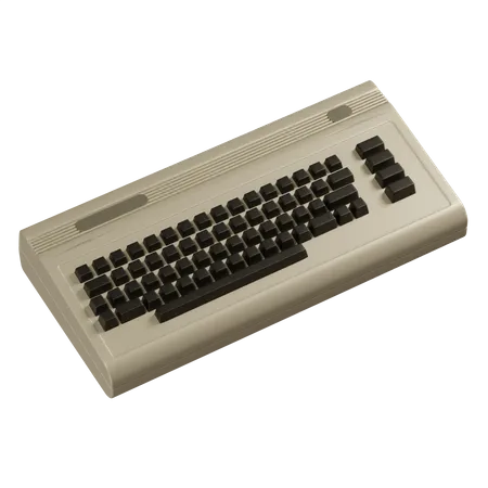 Retro-Tastatur  3D Illustration