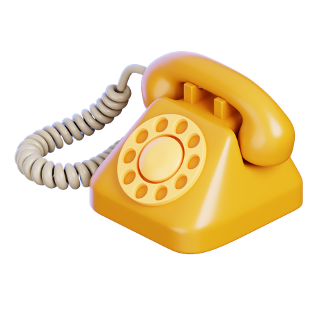 Retro-Telefon  3D Icon