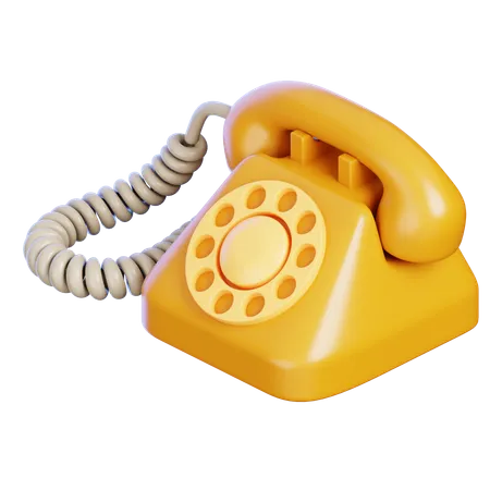 Retro-Telefon  3D Icon