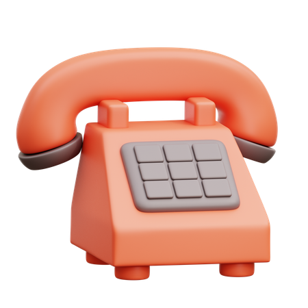 Retro-Telefon  3D Icon