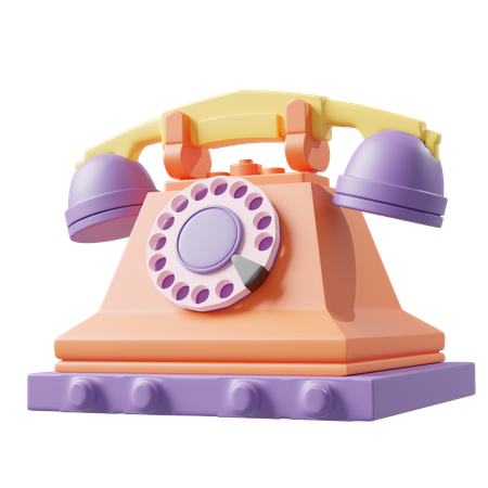 Téléphone rétro  3D Icon