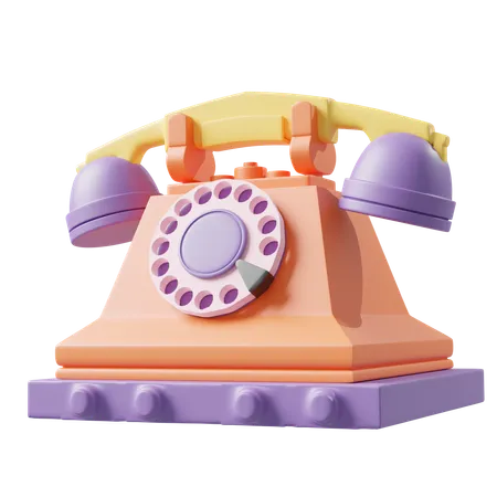 Téléphone rétro  3D Icon