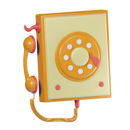 Téléphone rétro  3D Icon