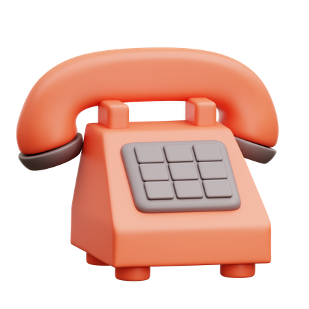 Téléphone rétro  3D Icon