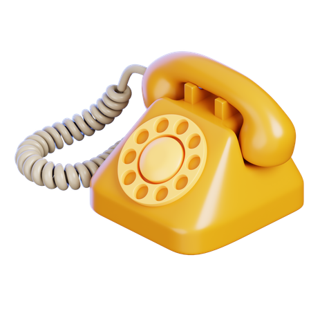 Retro Telephone  3D Icon