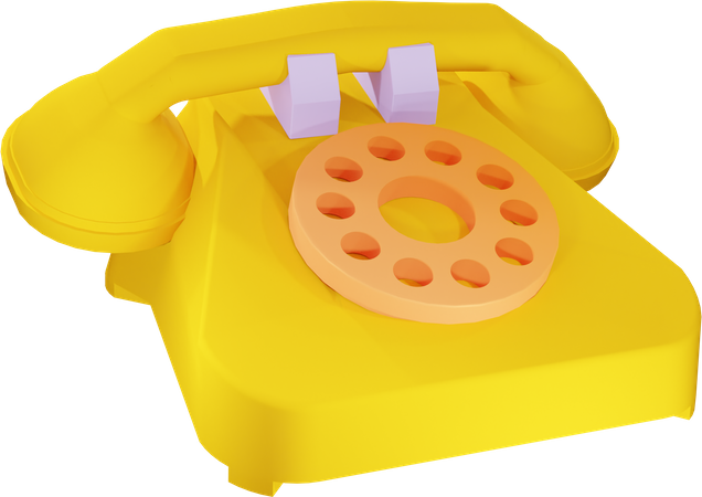 Téléphone rétro  3D Illustration