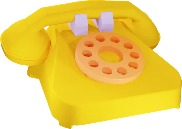 Téléphone rétro  3D Illustration