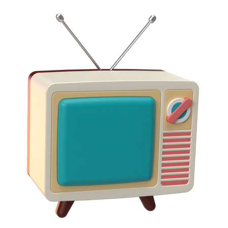 Televisão retrô  3D Icon