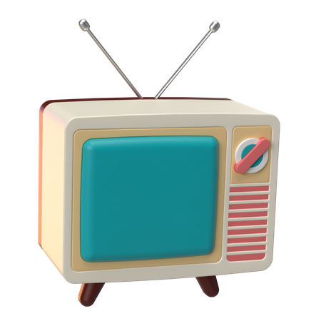 Retro Television  3D Icon