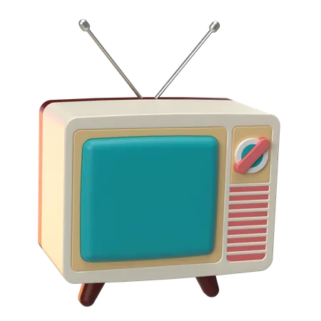 Retro Television  3D Icon