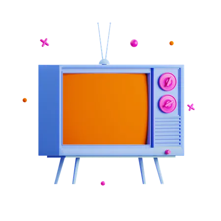 Retro Television  3D Icon