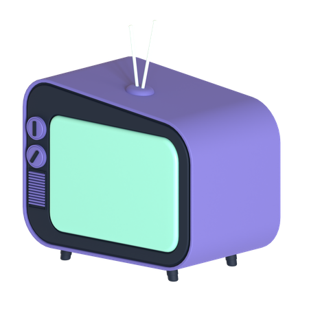 Retro Television 3D Illustration