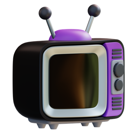 Retro Television  3D Icon