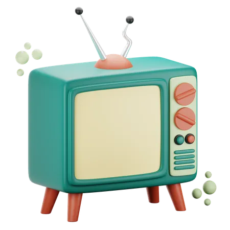Retro TV  3D Icon