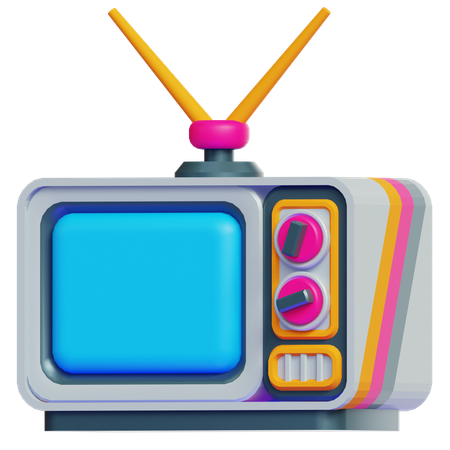 RETRO TV  3D Icon