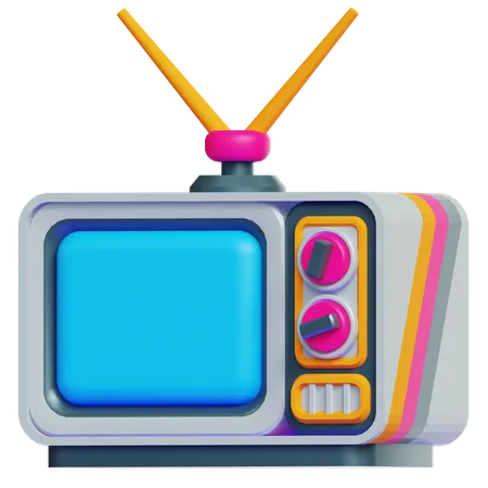 RETRO TV  3D Icon