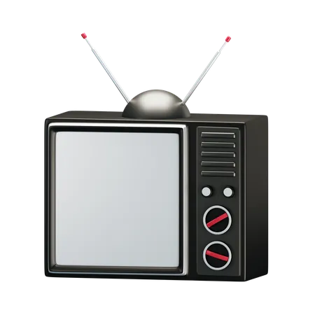 レトロなテレビ  3D Icon