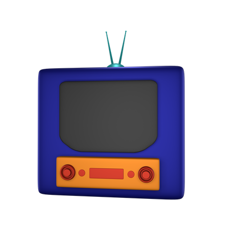 レトロなテレビ  3D Icon