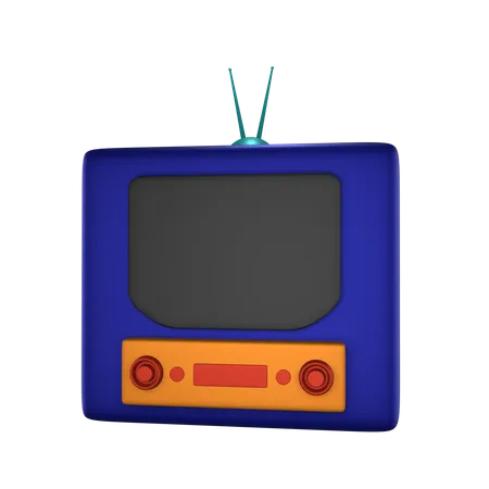 レトロなテレビ  3D Icon