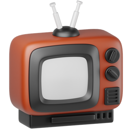 레트로 TV  3D Icon