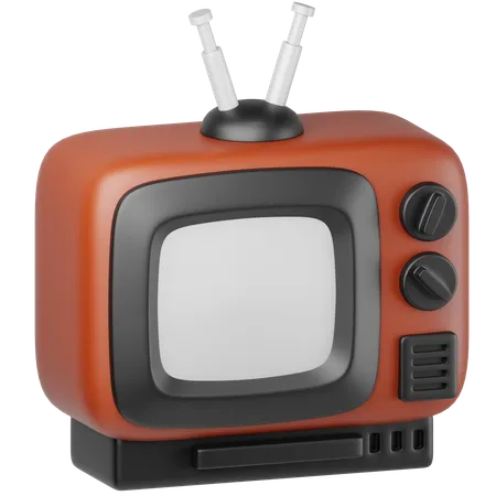 레트로 TV  3D Icon