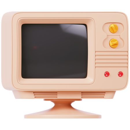 Televisão retrô  3D Icon