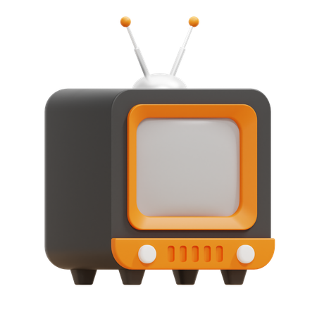 Retro Tv  3D Icon