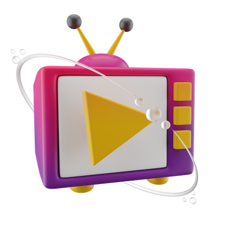 Retro Tv  3D Icon