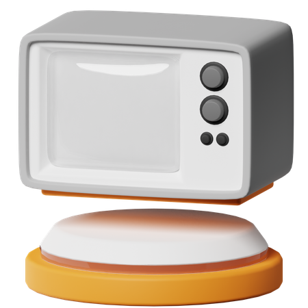 Retro TV  3D Icon