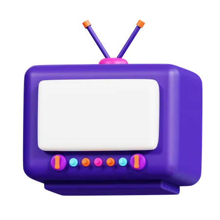 Retro Tv  3D Icon