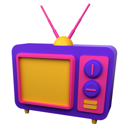 Retro Tv  3D Icon