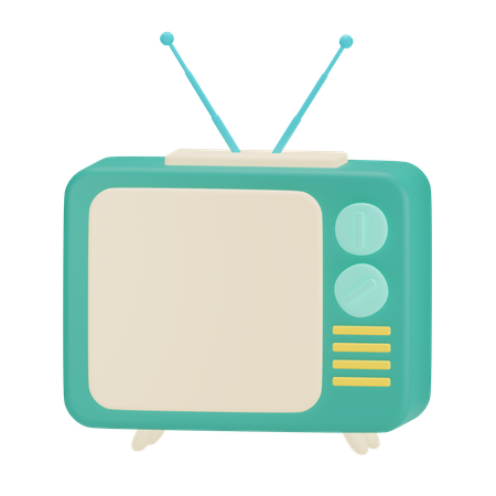 Retro TV  3D Icon