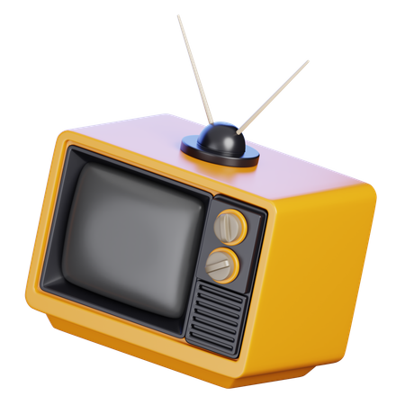 Retro TV  3D Icon