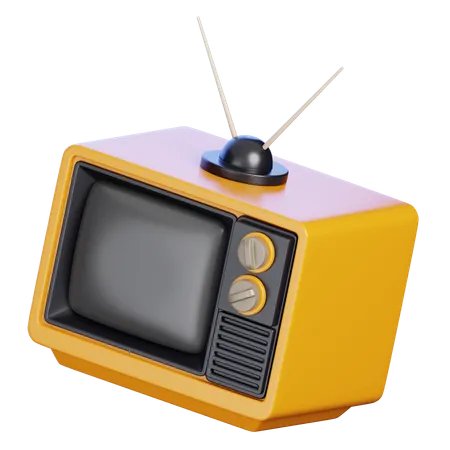 Retro TV  3D Icon