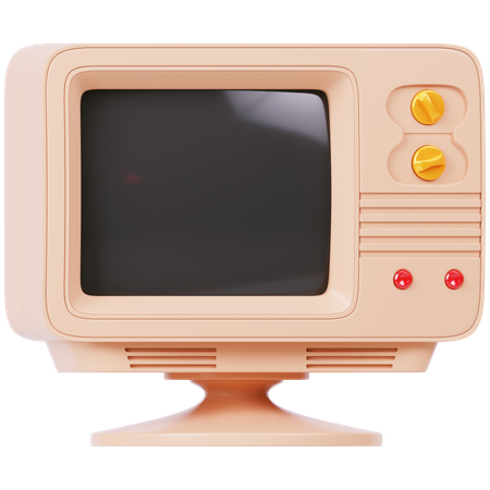 Retro TV  3D Icon