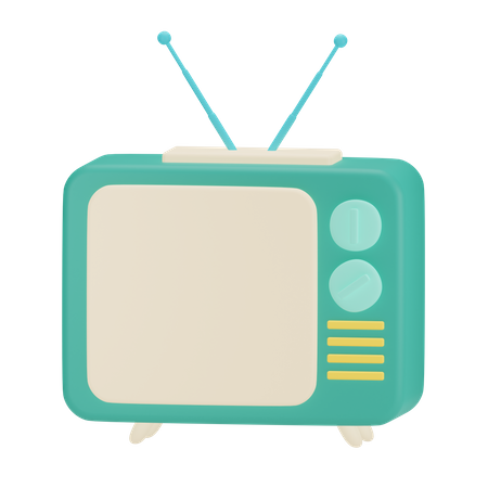 Retro TV  3D Icon