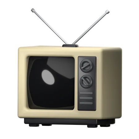 Television Retro Electronics 3 D Icon Render 3D Icon