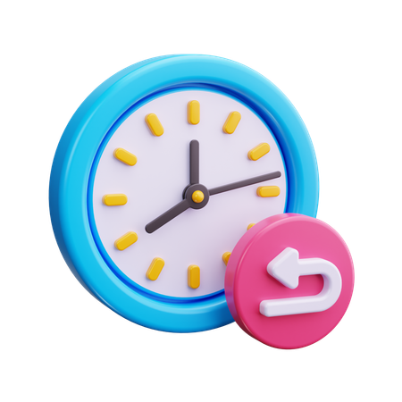 Retroceder o tempo  3D Icon