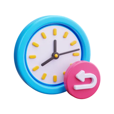 Retroceder o tempo  3D Icon