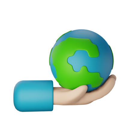 Rette die Erde  3D Icon