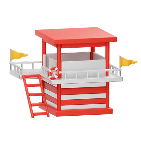 Rettungsschwimmerturm  3D Icon