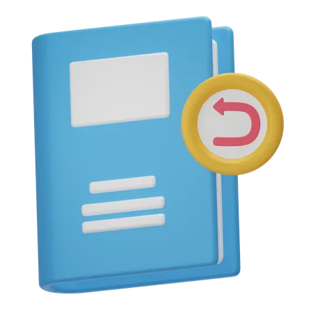 Return Book 3 D Library 3D Icon