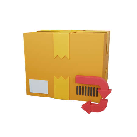 Return box package 3D Illustration