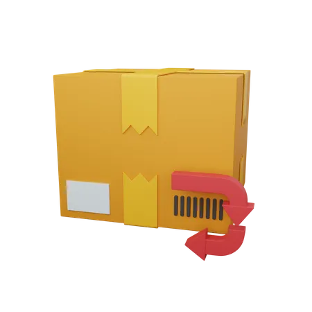Return box package  3D Illustration
