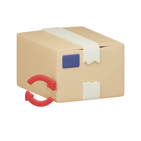 Return Cardboard Box  3D Icon